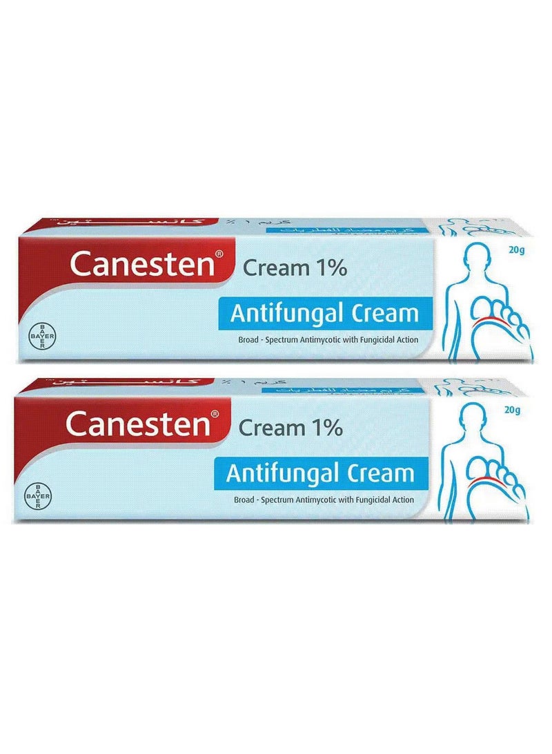Canesten Pack Of 2 Canesten Cream antimycotic for fungal infections 20 g - Image 1
